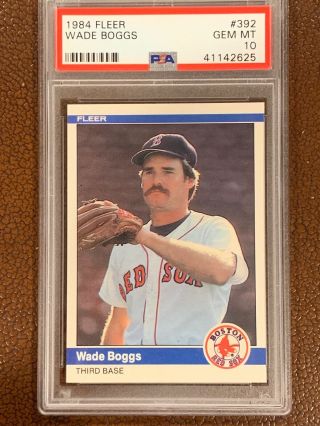 1984 Fleer Wade Boggs 392 Psa 10 Hof Red Sox