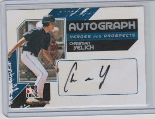 Christian Yelich 2011 In The Game Heroes & Prospects Draft Silver Rookie Auto