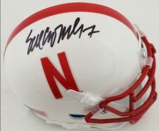 Eric Crouch Signed Nebraska Cornhuskers Mini Football Helmet Jsa Witness 303