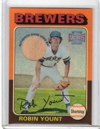 Robin Yount 2001 Topps Archives Reserve Game Bat