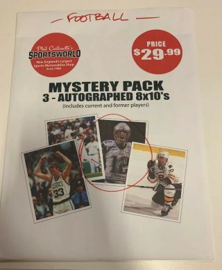 Sportsworld Mystery Pack Football 3 Autographed/signed 8x10 