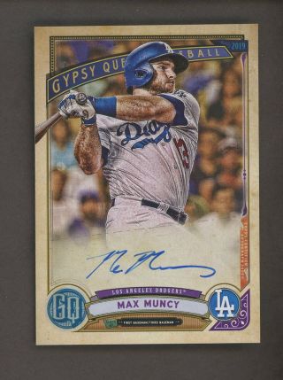 2019 Topps Gypsy Queen Max Muncy Signed Auto Los Angeles Dodgers