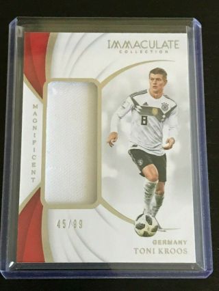 2018 - 19 Immaculate Magnificent Match Worn Jersey Patch Toni Kroos Germany /99