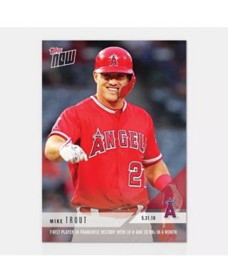 2018 Topps Now Mlb 270 La Anaheim Angels Mike Trout Rare Only 940 Made