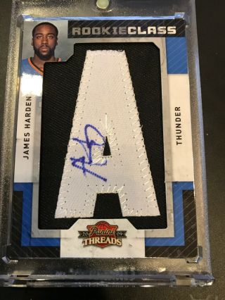 2009 Panini Threads James Harden Rc Auto Patch Letter A 146/660 Rookie Auto