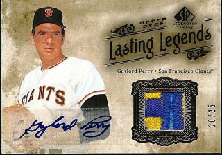 2005 Sp Legendary Cuts Gaylord Perry /25 Auto Patch Logo Lasting Legends Ll - Gp