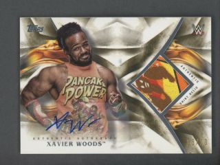 2019 Topps Wwe Wrestling Undisputed Xavier Woods Signed Auto Patch 3/10