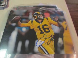 Jared Goff Los Angeles Rams Signed Autographed 8x10 Photo Certified