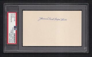 James Cool Papa Bell Signed 3x5 Card - Psa/dna Slabbed - Negro Leagues - Baseball Hall