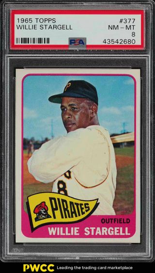 1965 Topps Willie Stargell 377 Psa 8 Nm - Mt (pwcc)