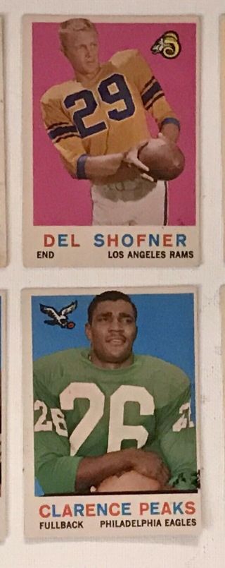 Great Group Of Eight 1959 And One 1960 Topps Football Cards 4