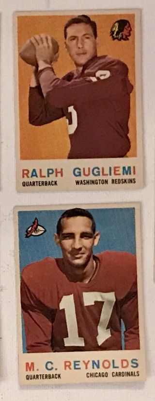 Great Group Of Eight 1959 And One 1960 Topps Football Cards 5