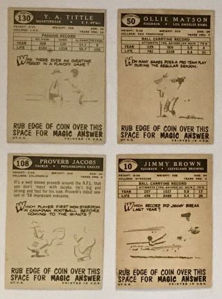 Great Group Of Eight 1959 And One 1960 Topps Football Cards 8