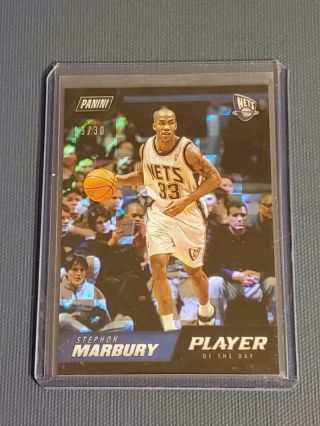 Stephon Marbury Nets 19/30 2018 - 19 Panini Player Of The Day Checker Board