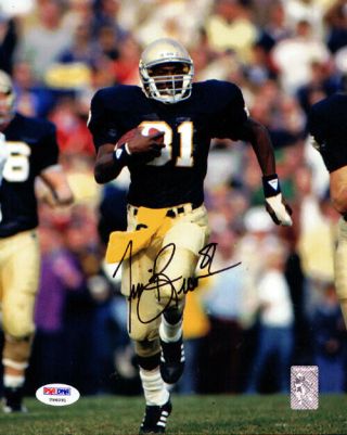 Tim Brown Autographed Signed 8x10 Photo Notre Dame Fighting Irish Psa/dna 60741