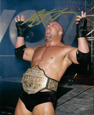 Wwe Bill Goldberg Hand Signed Autographed 8x10 Wrestling Photo With 1