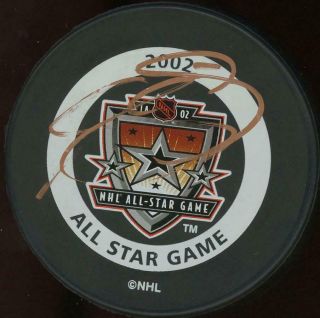 Joe Sakic Signed 2002 All - Star Game Hockey Puck | Hof Signed - Bas Certified