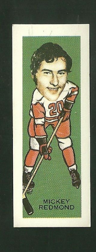 1974 Hockey Nabisco Sugar Daddy Pro Face 22 Mickey Redmond Detroit Red Wings