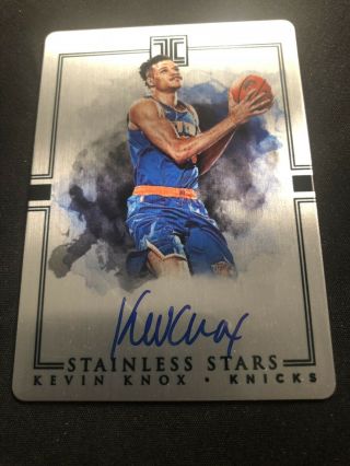 2018 - 19 Panini Impeccable Stainless Stars Auto Kevin Knox Rc /99 Knicks