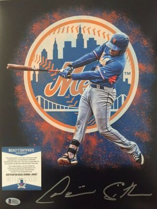 Dominic Smith York Mets Signed 11 X 14 Photo Beckett