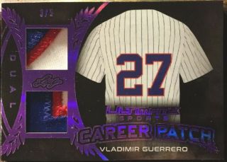 2019 Leaf Ultimate Sports Dual 3 Color Career Patch Vladimir Guerrero 3/5