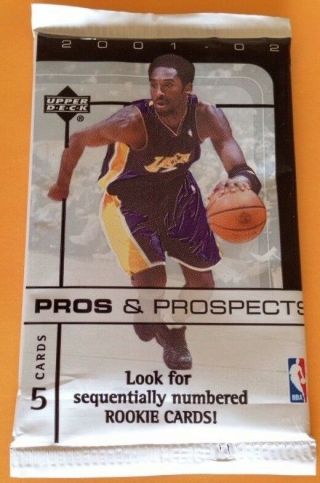 2001 - 02 Upper Deck Pros & Prospects Pack Kobe Bryant Kevin Garnett Auto/jersey?