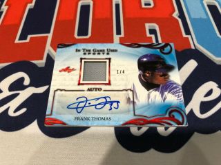 Frank Thomas White Sox 2019 Leaf In The Game Game Jersey Auto D 1/4