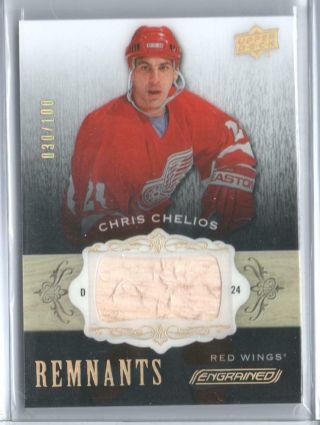 2018 - 19 Engrained Remnants Chris Chelios /100
