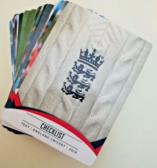 England We Are Cricket 2018 Complete Base Set 1 - 100 Trading Cards Tap N Play