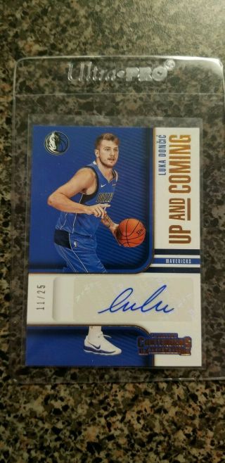 2018 - 19 Panini Contenders Basketball Luka Doncic Up & Coming /25 Auto