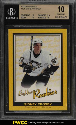 2005 Beehive Hockey Sidney Crosby Rookie Rc 101 Bgs 10 Pristine (pwcc)