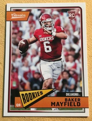 2018 Panini Classics Baker Mayfield Rc Rookies 208 Cleveland Browns Sooners