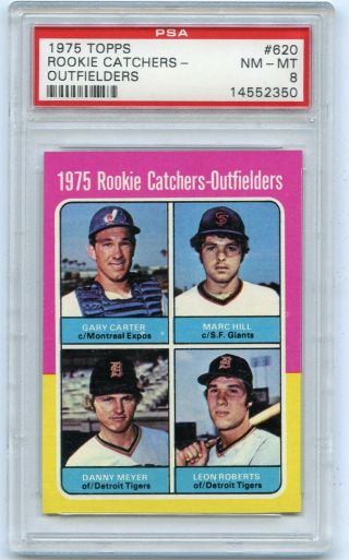 1975 Topps 620 Gary Carter Rookie Baseball Card (rc) Montreal Expos,  Hof,  Psa 8