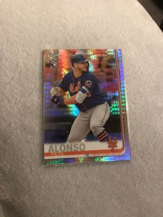2019 Topps Chrome Prism Refractor Pete Alonso Rc Rookie 204 Mets