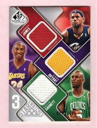 Lebron James / Kobe Bryant / Garnett 2009 - 10 Sp Game 3 - Star Patch 024/299