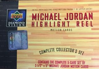 Michael Jordan 1997 Upper Deck Highlight Reel Motion Cards Complete Set Of 5 5
