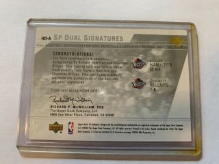 2004 Chauncey Billups/Richard Hamilton SP Authentic Dual Signatures Upper Deck 4