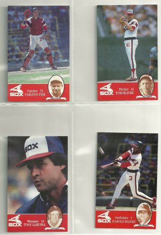 1985 Coca - Cola Chicago White Sox 30 - Card Team Issue Baseball Set Tom Seaver,