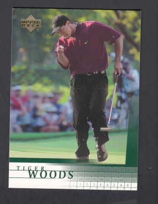 Tiger Woods 2001 Upper Deck Golf Rookie Card 1