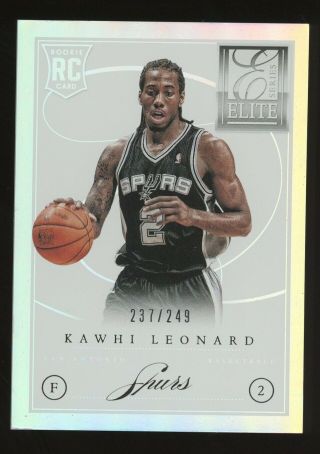 2012 - 13 Elite Series Kawhi Leonard San Antonio Spurs Rc Rookie 237/249