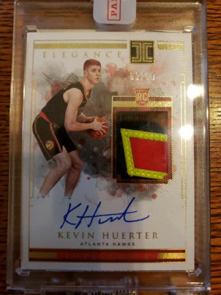 2018 - 19 Impeccable Kevin Huerter Rpa 3/10 Jersey Number Rookie Patch Auto On.
