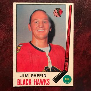 1969 - 70 O - Pee - Chee Opc Set Jim Pappin 133 Chicago Black Hawks - Ex,