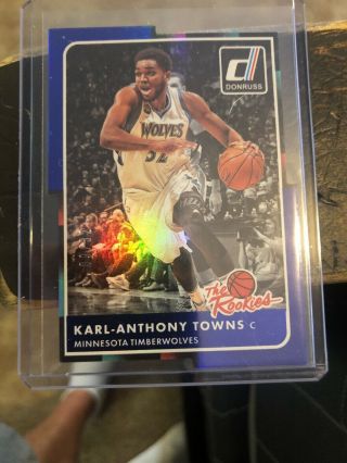 2015 - 16 Karl Anthony Towns Donruss Therookies Blue Diecut /32