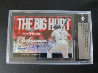 2018 Leaf Metal Sports Heroes Frank Thomas 1/1 Pre - Production Proof Auto Red