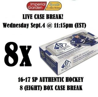 16 - 17 Sp Authentic 8 (eight) Box Case Break 1411 - Jersey Devils