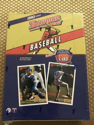 1993 Bowman Baseball Factory Box 24 Packs Possible Jeter And Pettitte Rc