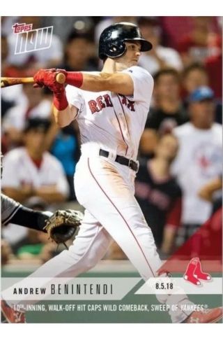 2018 Topps Now Mlb 563 Boston Red Sox Andrew Benintendi