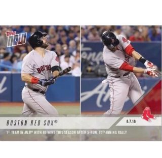 2018 Topps Now Mlb 571 Boston Red Sox 1st Team In Mlb With 80 Wins