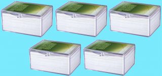 5 Ultra Pro 100 Count Clear Hinged Card Storage Boxes Case Holder Sports Trading