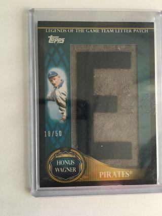2009 Topps Legends Of The Game Commemorative Patch Honus Wagner 18/50